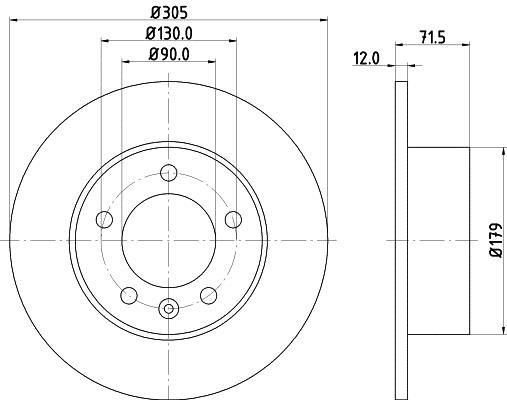 Disques de frein HELLA ref. 8DD 355 117-131