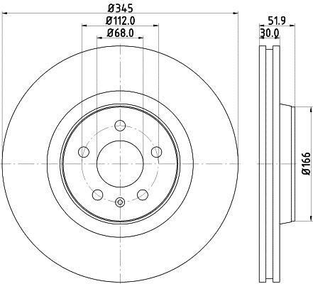 Disques de frein HELLA ref. 8DD 355 117-181