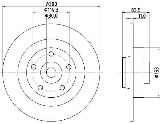 Disques de frein HELLA ref. 8DD 355 123-401