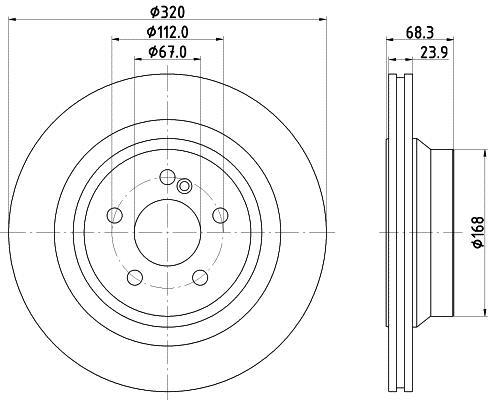 Disques de frein HELLA 8DD 355 122-951