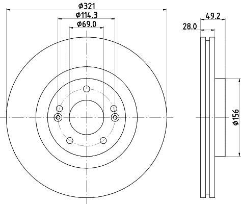 Disques de frein HELLA 8DD 355 131-351