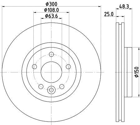 Disques de frein HELLA 8DD 355 119-511