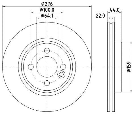 Discos de freno HELLA ref. 8DD 355 131-981