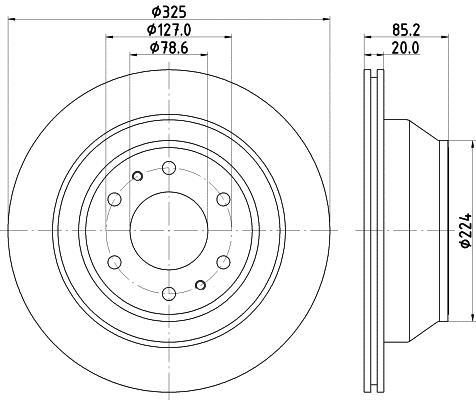 Disques de frein HELLA 8DD 355 122-311