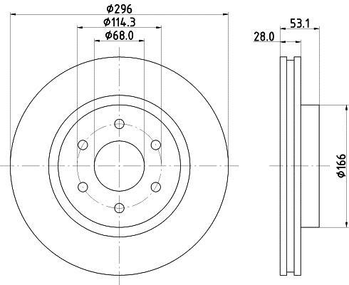 Disques de frein HELLA 8DD 355 126-841