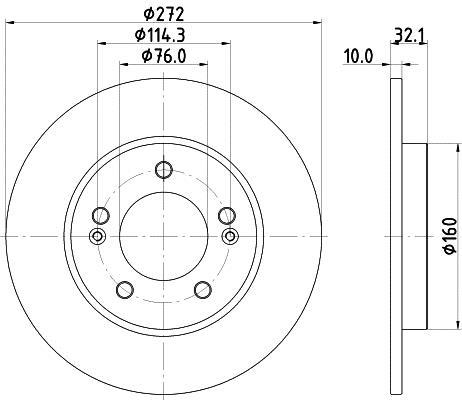 Disques de frein HELLA ref. 8DD 355 126-501