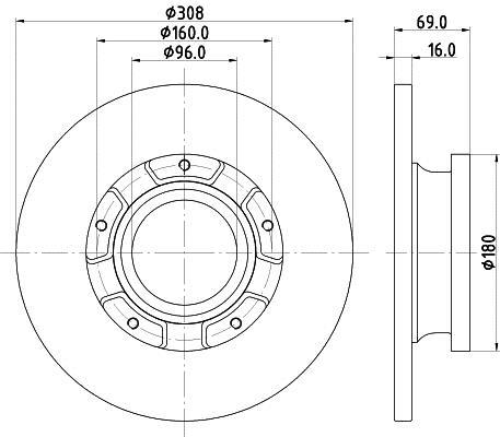 Disques de frein HELLA ref. 8DD 355 126-591