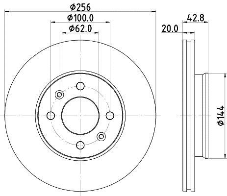 Disques de frein HELLA ref. 8DD 355 130-001