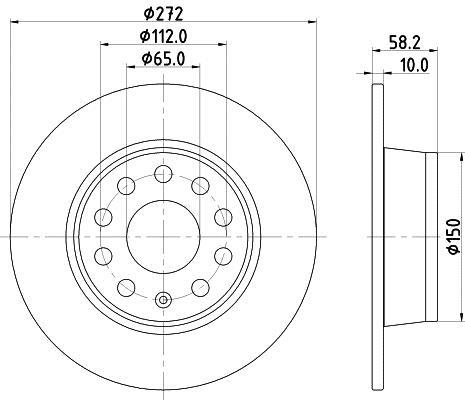 Disques de frein HELLA ref. 8DD 355 131-811