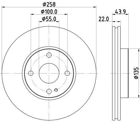 Disques de frein HELLA ref. 8DD 355 131-821