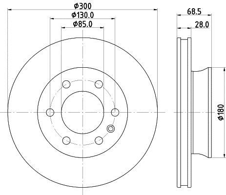 Disques de frein HELLA ref. 8DD 355 131-891