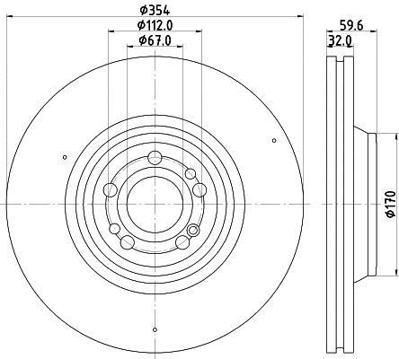 Disques de frein HELLA ref. 8DD 355 132-221