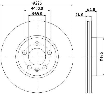 Disques de frein HELLA ref. 8DD 355 132-891