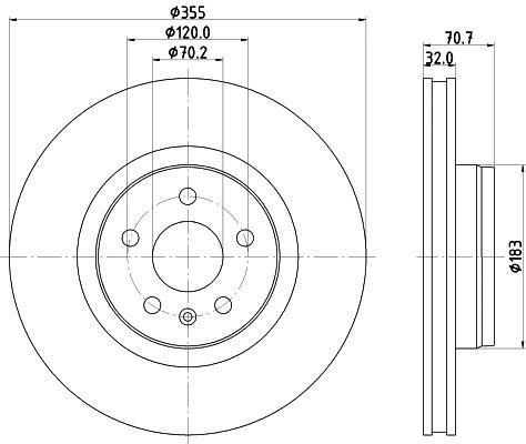 Disques de frein HELLA ref. 8DD 355 132-931