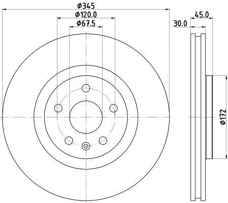 Disques de frein HELLA 8DD 355 132-621