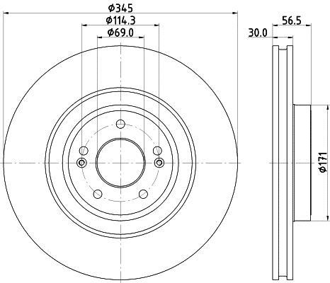 Disques de frein HELLA ref. 8DD 355 132-651