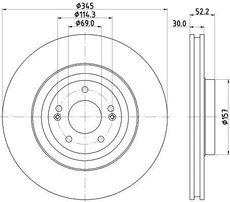 Disques de frein HELLA ref. 8DD 355 132-681