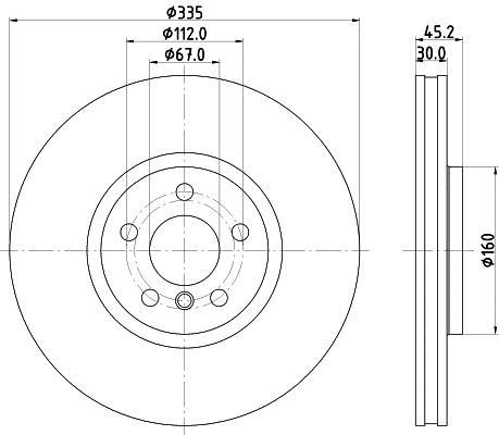 Disques de frein HELLA ref. 8DD 355 133-111