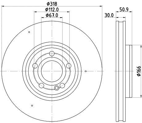 Disques de frein HELLA ref. 8DD 355 133-051