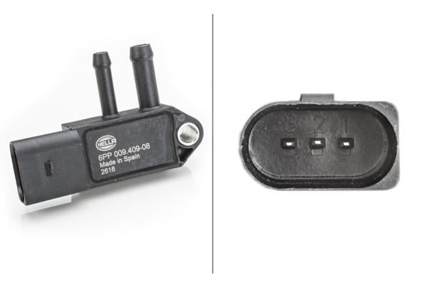Sensor, presión gas de escape HELLA 6PP 009 409-081