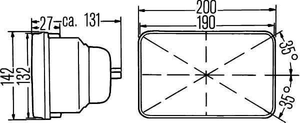 Farol principal HELLA ref. 1AE 003 427-011