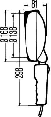 Phare orientable HELLA 1H3 002 456-032