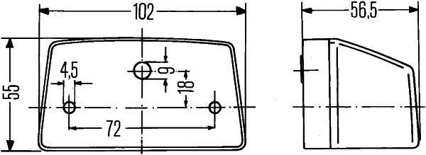 Foco iluminação de matrícula HELLA ref. 2KA 003 389-061