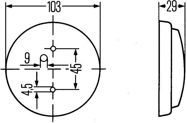 Feu plafonnier (Plafonnier) HELLA ref. 2JA 003 231-001