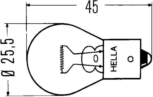 Ampoule HELLA PY21W - ref. BLI812912