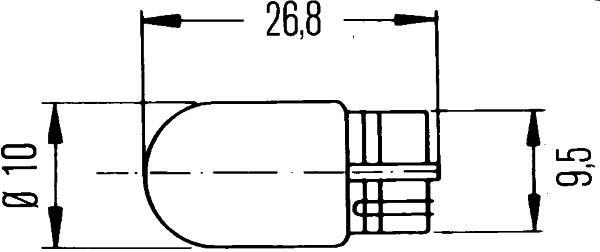 Ampoule HELLA W5W  - BLI814612