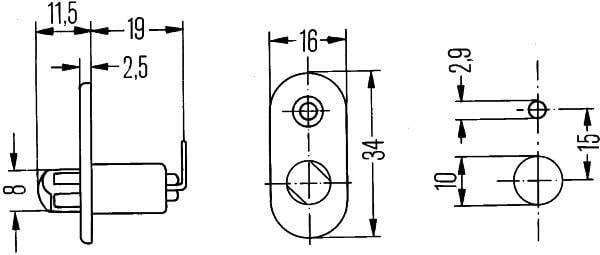 Interruptor contator de porta HELLA ref. 6ZF 004 365-011