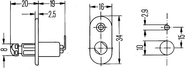 Interruptor, contacto de puerta HELLA ref. 6ZF 004 365-041