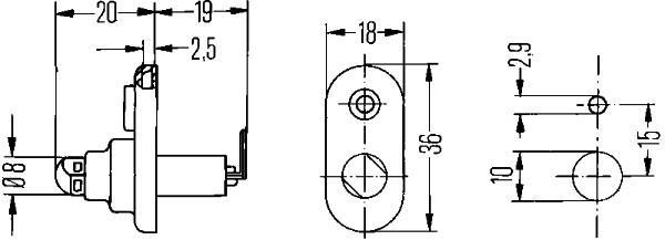 Interruptor contator de porta HELLA ref. 6ZF 004 365-031