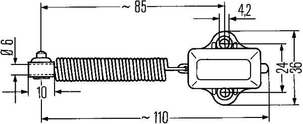 Interrupteur des feux de freins HELLA ref. 6DD 001 551-017