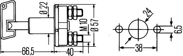 Interruptor principal, batería HELLA ref. 6EK 002 843-001