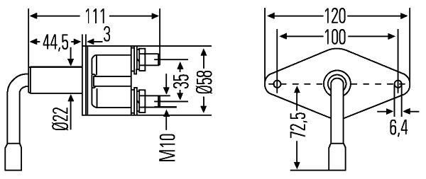 Interruptor principal, bateria HELLA ref. 6EK 001 559-011