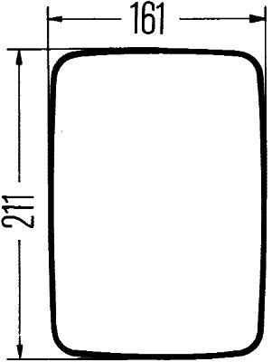 Retrovisor de ángulo muerto (Cristal, para ángulo muerto) HELLA ref. 8SB 501 147-003