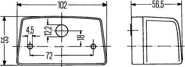 Foco iluminação de matrícula HELLA ref. 2KA 998 523-001