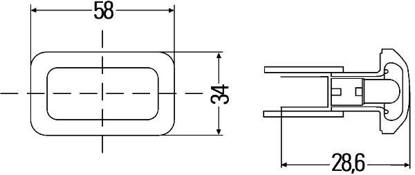Feu clignotant supplémentaire HELLA ref. 2BM 003 647-021