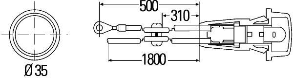 Feu clignotant supplémentaire (Clignotant latéral) HELLA ref. 2BM 003 563-111