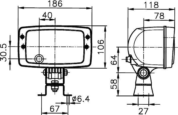 Faro de trabajo HELLA ref. 1GB 996 213-511