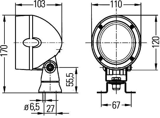 Faro de trabajo HELLA ref. 1GM 996 134-061