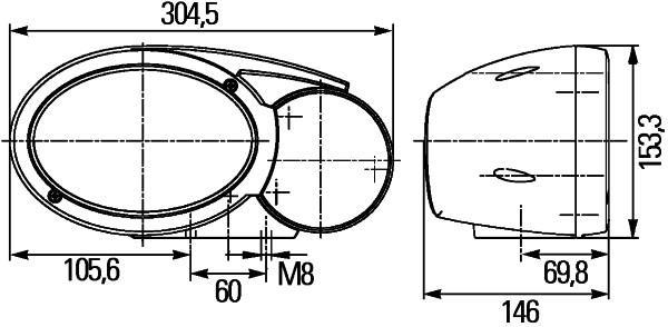 Phare avant (Projecteur principal) HELLA ref. 1EB 996 167-041