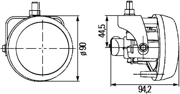 Feu d'angle HELLA 1N0 009 295-021