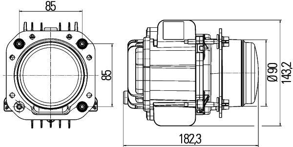 Phare avant (Projecteur principal) HELLA ref. 1AL 010 820-021