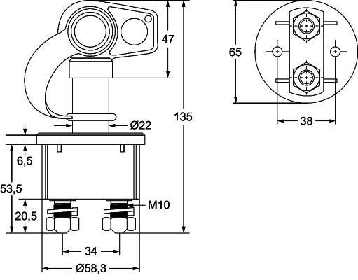 Interruptor principal, batería HELLA ref. 6EK 002 843-131