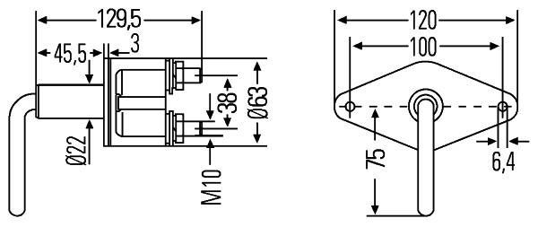 Interruptor principal, batería HELLA ref. 6EK 008 458-011