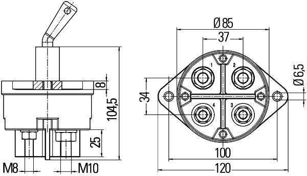 Interruptor principal, bateria HELLA ref. 6EK 002 843-161