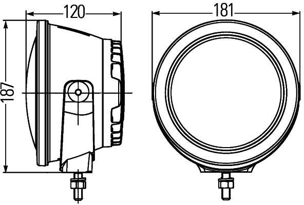 Projecteur longue portée HELLA 1F3 011 815-031
