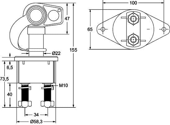 Interruptor principal, batería HELLA ref. 6EK 002 843-187